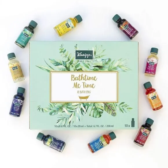 Herbal Bath Oil Gift Set Of 10 Travel Size Oils, 0.67 Fl Oz (Pack Of 10)
